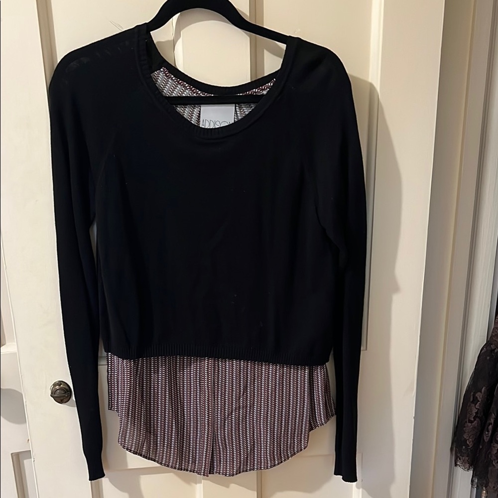 ADDISON Black Layered Women's Top